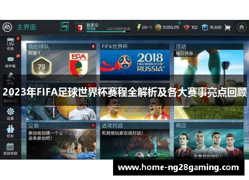 2023年FIFA足球世界杯赛程全解析及各大赛事亮点回顾