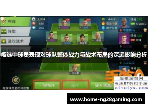 被选中球员表现对球队整体战力与战术布局的深远影响分析